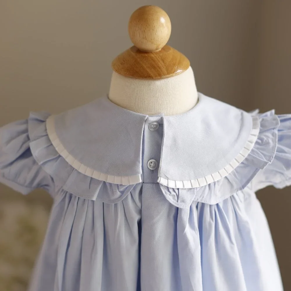 Blue Cotton Float Dress Boutique Bailey Boys 2T Classic Traditional Like New - Picture 4 of 7